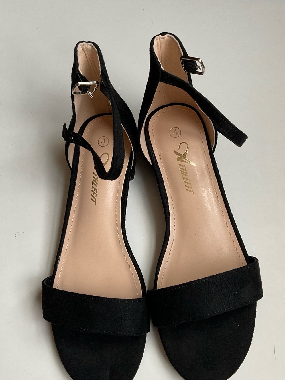 Kids Black Ankle-Strap Dress Sandals by Athlefit